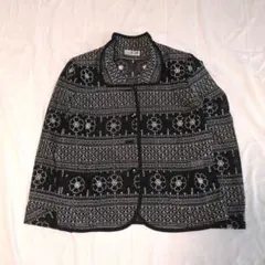 レディース 花柄 刺繍 長袖 カーディガン M