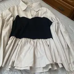 Cutie Blonde ドッキングブラウス 長袖 L
