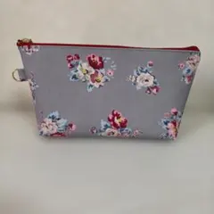 ラミネートバニティ風ポーチ キャス・キッドソン ハンドメイド ポピー