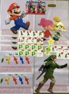 ニンテンドー　ピクミン　スプラトゥーン　スーパーマリオ　シール　しおり　計32点