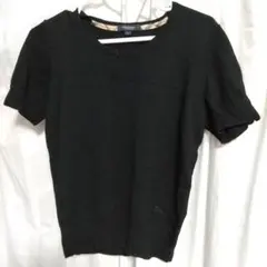 BURBERRY バーバリー 半袖ニット セーター トップス 黒色