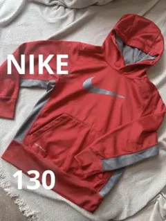 Nike THERMA-FIT 赤 パーカー S 130-140cm