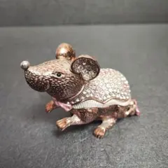 E-4 【極美品】干支 置物 子（ねずみ）親子 陶器 縁起物 打ち出の小槌 金彩 2020年の干支 子（ネズミ）の陶器の置物「親子ねずみ」 | iichi 日々の