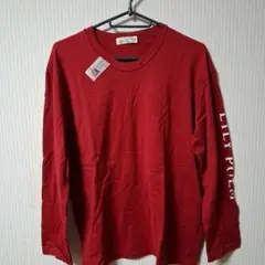 Lily Poem 赤 長袖 Tシャツ Fサイズ