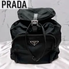 ✨定番・極美品✨プラダ 巾着リュック 三角プレート テスートナイロン ブラック