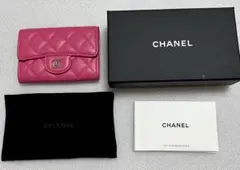 正規品 CHANEL シャネル ミニ財布 コインケース カードケース ピンク
