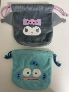 サンリオ　ふわふわフェイス巾着
