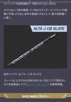 2025年最新】alta j cb slate シャフトの人気アイテム - メルカリ