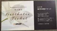 ANAP株主優待　エステ無料体験チケット 1枚　有効期限2026年11月20日のサムネイル
