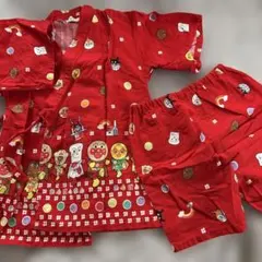 未使用⭐️アンパンマン 甚平 赤 120cm