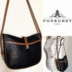 POURCHET PARIS フランス製 本革 ロープハンドル ショルダーバッグのサムネイル