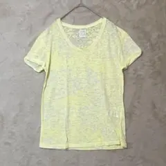 ZARA TRF♡レディース シアーTシャツ オパール加工 Vネック 透け感 Sのサムネイル