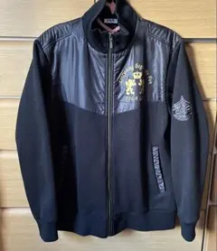 FILA ゴルフ　ブラック　ジャンパー　異素材ミックス　裏地フリース