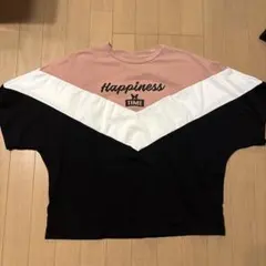 Happiness V字型カラーTシャツ