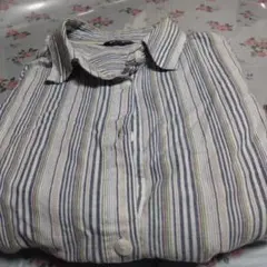 秋物処分品11月30日まで特価！ ストライプ 長袖ボタンシャツ