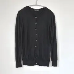 ジョンスメドレー　JOHN SMEDLEY コットンカーディガン　黒のサムネイル