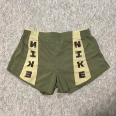 Nike ショートパンツ グリーン カーキ L バックポケット付き ランニング