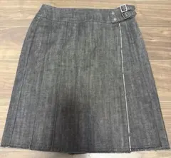 BURBERRY LONDONバーバリーデニムスカート36 ブラック