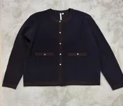 HK WORKS LONDON カーディガン ダークブラウン LLサイズのサムネイル