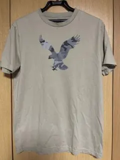 AMERICAN EAGLE カーキ メンズ プリントTシャツ Sサイズ