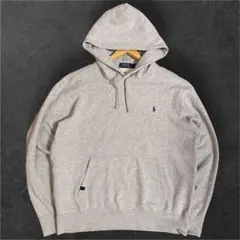 ポロ　ラルフローレン ポニー刺繍 スウェット パーカー Lサイズ グレー 裏起毛