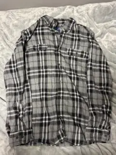 p*r様 USA古着 george　ネルシャツL　ブラックグレー　チェック