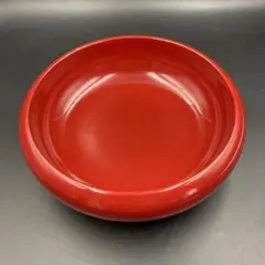 お菓子鉢　漆塗り　木製　レッド