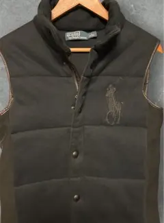 【ポロ ラルフローレン】ビッグポニー ブラック ダウンベスト