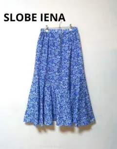 SLOBE IENA モノクロムアネモネマーメイドフレアスカート春夏花柄総柄