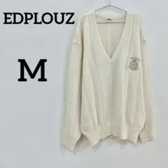 【EDPLOUZ SELECT ニット Vネック セーター アイボリー 長袖】のサムネイル