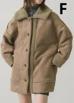 美品　レトロガールBIGボアムートン調コートゆるダボ　オーバーサイズ　F