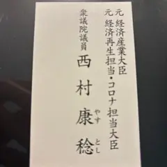 元政治家の名刺 楽天市場】政治家の名刺 代議士の名刺 プレスをきかせた活版名刺