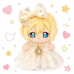 あんスタ いつぬい ぬい服 キラキラ ドレス リボン ネックレス付 ホワイト 白のサムネイル
