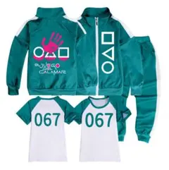 160size イカゲームジャージ上下3点セット 067 子供服