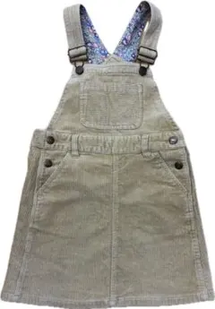 《美品》BEAMSmini120cmベージュ コーデュロイ ジャンバースカート