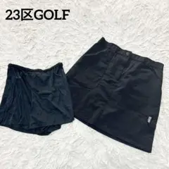 23区GOLF ゴルフスカート インナー付き ゴルフウェア ブラック 黒のサムネイル