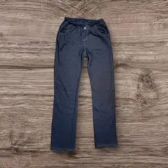 裏起毛裏ボア暖パン　デニム調ロングパンツ150センチ