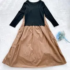 【美品】スコットクラブ　SCOT CLUB バイカラードッキングロングワンピース