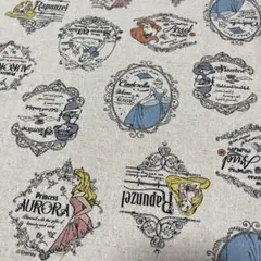 ディズニープリンセス プリント生地 綿100%