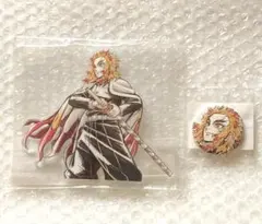 鬼滅の刃 WEBSHOPくじ 煉獄杏寿郎 D賞 アクスタ E賞 缶バッジ