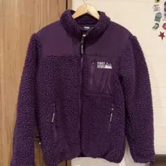 FIRST DOWN ボアフリースジャケット パープル