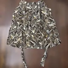 レキップヨシエイナバ・フレアスカート・葉柄・サイズ40・yoshieinaba