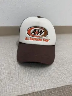 A&W All American Food メッシュキャップ ブラウン