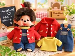 モンチッチMサイズ着せ替え服 3点セット ハンドメイド