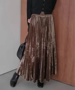 SUGAR BISKET ベロアプリーツスカート