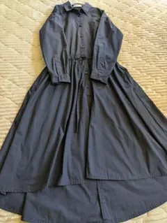 【AMERICANHOLIC】無地シャツワンピース 紺　F シンプル