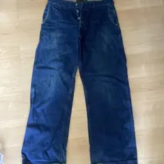 濃紺 ワイドレッグデニム