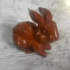 かわいい 干支 うさぎ 木像 木製 オブジェインテリア 装飾