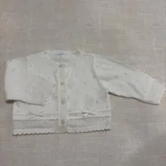べべ　bebe ホワイト カーディガン 70-80