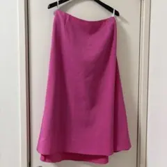 ピンク フレアスカート ロング　ミモレ丈　アンタイトル　UNTITLED L